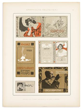 (DESIGN / GRAPHIC DESIGN.) Wolfrum, Friedrich; publisher. Graphische Neuheiten Serie I.